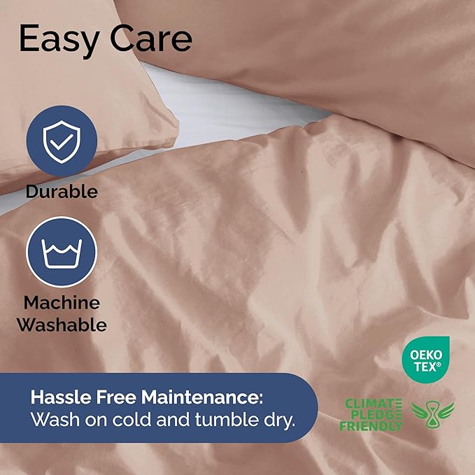 Duvet Cover Full Size Set - Extra Soft Full Size Duvet Cover 80 x 90 with 2 Pillow Shams - Hotel Luxury Quality Easy Care and Fade Free w/Zipper Closures & Ties - Comfy Breathable Bedding Set (Mauve)