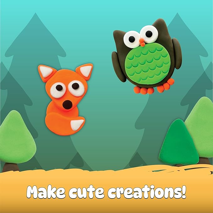 Whoa Dough Air Dry Clay Friendly Forest 8 Pack by Chuckle and Roar