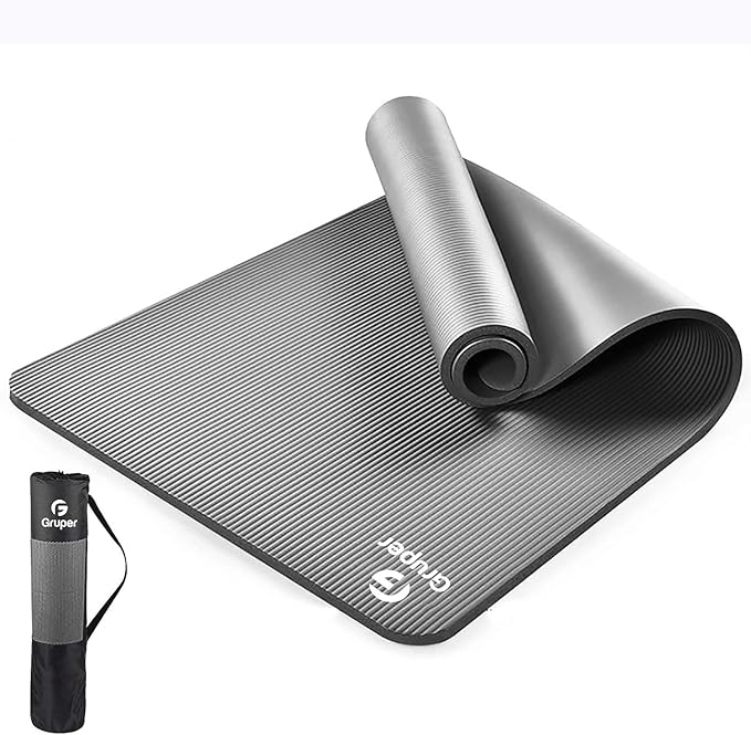 Yoga Mat Non Slip NBR Thick Yoga Mat, 72"L x 32"W x 0.6"TH (185cm x 80cm x 15mm), Anti-Tear Exercise Mat with Carrying Strap and Bag, Workout Mats for Yoga, Pilates and Floor Exercises