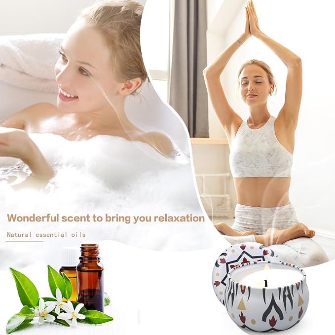Scented Candles, 9 Packs 2.5oz Candle Set, Soy Candles for Home Scented, Aromatherapy Candle Gift Set for Stress Relief, Bathing, Ideal Gifts for Women Birthday, Valentines Day, Mothers Day