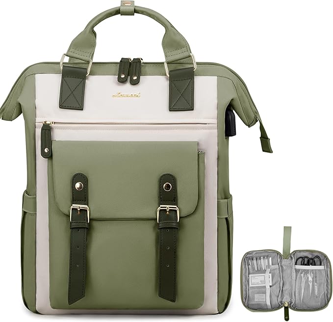 LOVEVOOK Laptop Backpack for Women Work Teacher Bag Travel Backpack, Stylish College Backpack Purse, Business Computer Laptop Bag Nurse Bags, Casual Daypack, 15.6 Inch