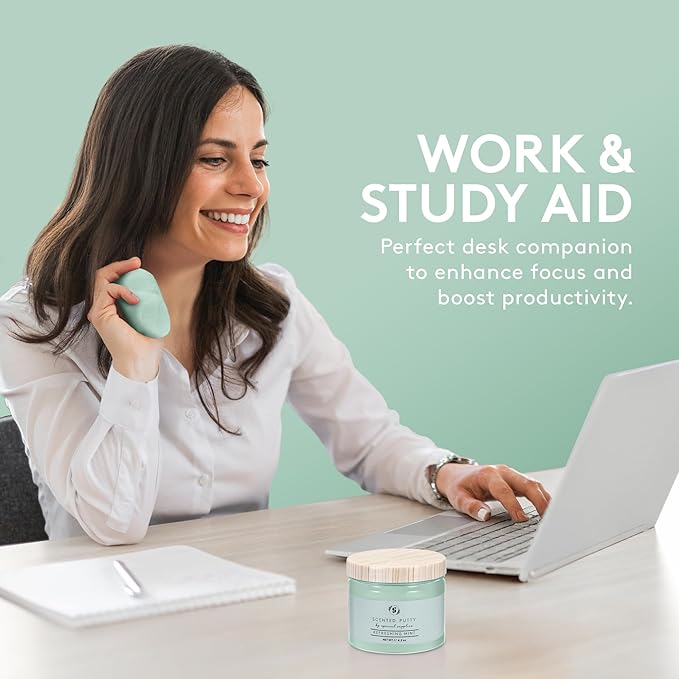 Special Supplies Scented Therapy Putty Dough - Infused with Pure Essential Oils for Aromatherapy and Meditation- Relaxation Gifts for Kids and Adults - Non-Stick (Refreshing Mint (4.5 oz))