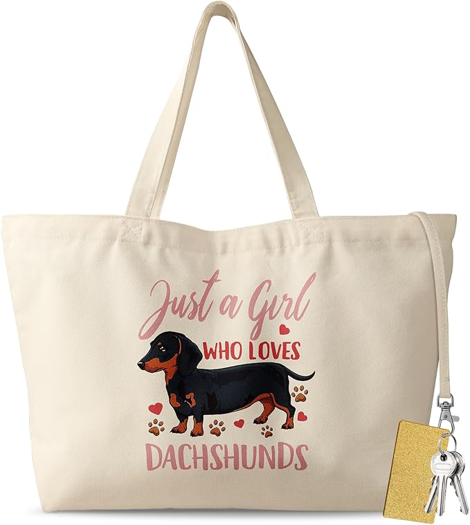 Large Tote Bag for Women - Aesthetic Cute Big Canvas Bags with Zipper Cotton Shoulder Bag for Gym, Travel, Work