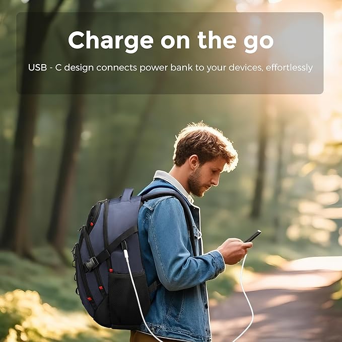 Swissdigital Design Travel Backpack for Men with Apple Find My, Laptop Backpack with USB Charging Port, RFID Protection, Add-A-Bag System - Travel Backpack for Men-Finder Color Random