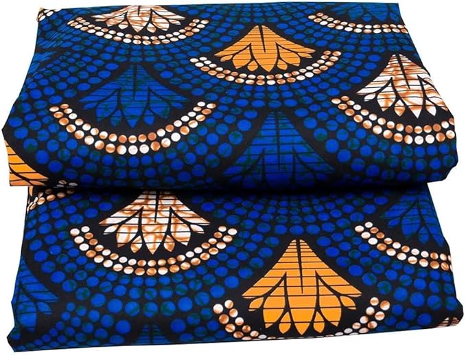 African Fabric 6 Yard Printed Wax Cloth African Ankara Fabric for Party Dress A64