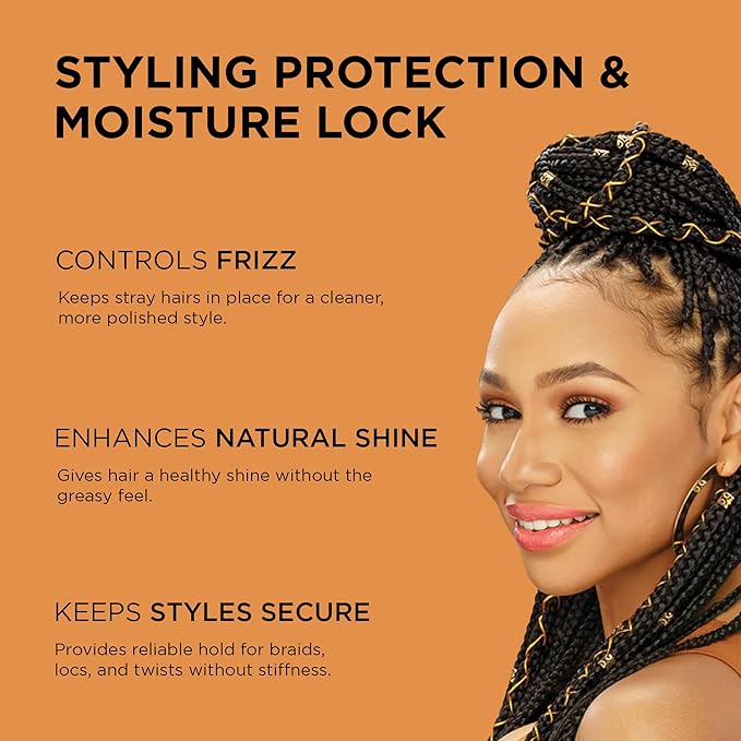 African Pride Black Castor Miracle Extra Hold Braid, Loc, Twist Gel - Extreme Hold Braiding Hair Gel, Edge Control & Tames Frizz, No Flake (Pack of 3) | Natural Ingredients, Coconut Oil | 8oz