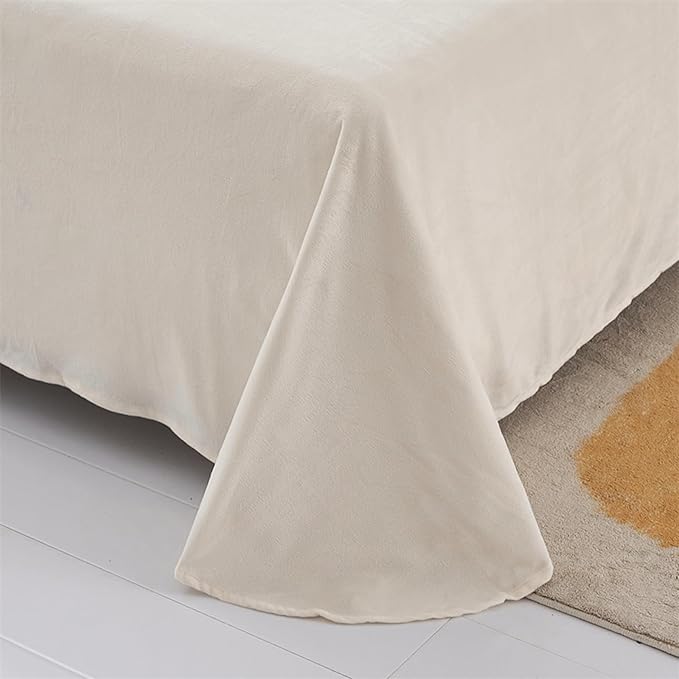 MorroMorn 5 PCS Shaggy Duvet Cover Bedding Set - Fluffy Comforter Cover Long Faux Fur Luxury Ultra Soft Cozy (Marble Beige, King/California King)