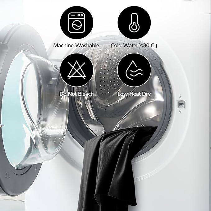 Outpain 4 Pack Black Round Spandex Tablecloth for 60 Inch/5FT Tables - Stretchy Table Cloth with Skirt, Wrinkle-Free Fitted Cloth for Wedding Vendor, Banquet & Graduation Decor (120" Round)