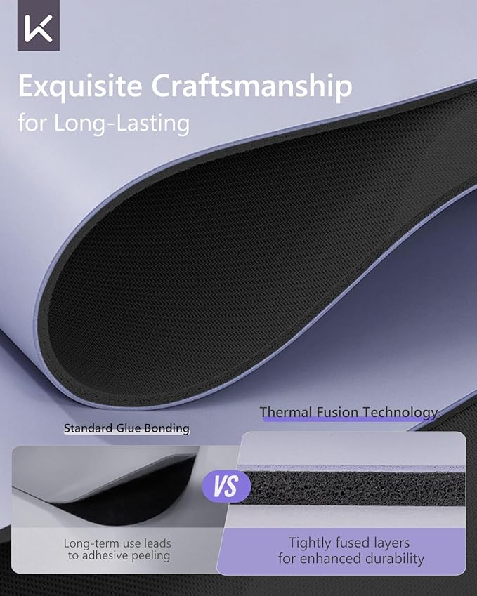 KEEP Professional Yoga Mat with Strap for Men and Women, 5mm Heavy High-Density Natural Rubber Mat for Premium Material Superior Grip, Non-Slip, Eco-Friendly 72"x26" Exercise Mat