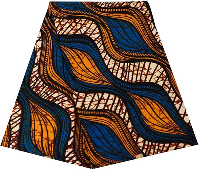 African Fabric 6 Yard Ankara Tribal Print Fabric for Party Dress A05