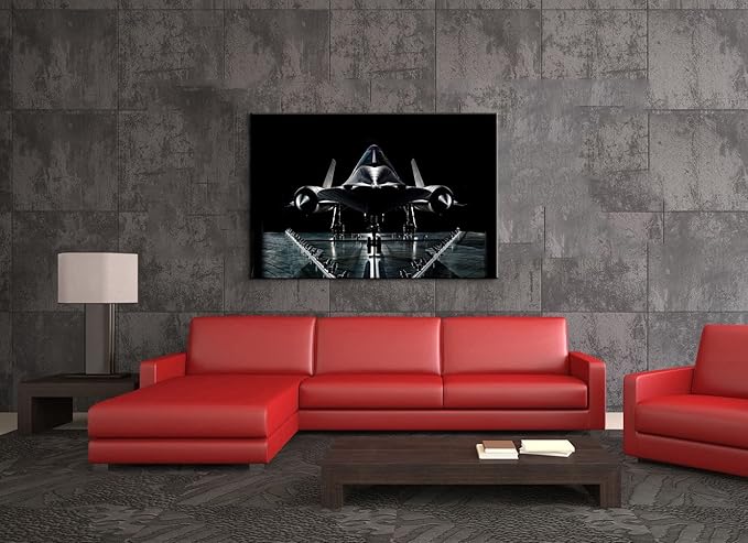 Airplane Decor Military Decor SR-71 Blackbird Poster Airplane Wall Decor Aviation Wall Art Airplane Poster Plane Decor Fighter Jet Poster Aviation Art Jet Wall Art for Home Room Decor (24''Hx36''W)