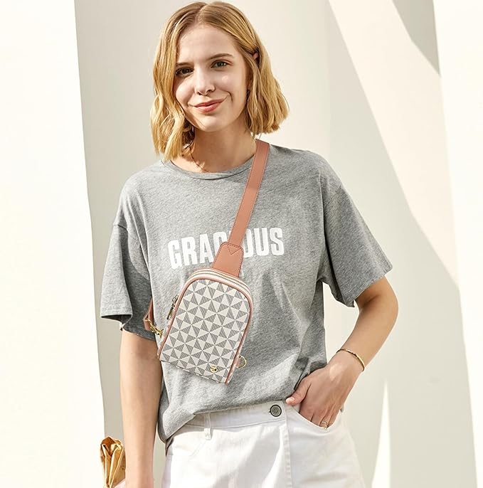 INICAT Travel Small Sling Bag Leather Crossbody Bags for Women Fanny Packs Cross Body Bag for Woman Cross Body Purses