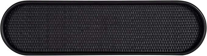 Kate and Laurel Planche Decorative Capsule Woven Tray with Solid Wood Frame, 27 x 8, Black, Modern Slim Wood Rectangle Serving Tray for Living Room