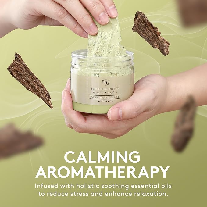 Special Supplies Scented Therapy Putty Dough - Infused with Pure Essential Oils for Aromatherapy and Meditation- Relaxation Gifts for Kids and Adults - Non-Stick (Deep Woodsy Mix (4.5 oz))