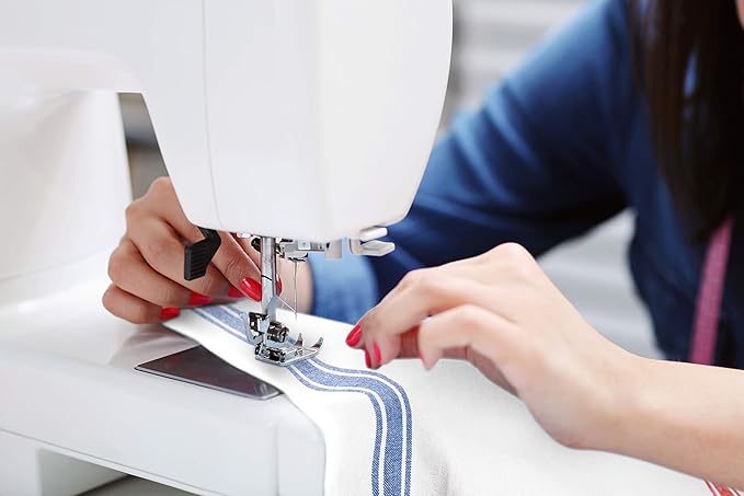 Aunti Em's Kitchen Dish Towels Set (13 Pack) Natural Cotton Fabric for Embroidery - Zero-Lint Cloth for Drying Glasses, Plates, Hand - 25.5 x 15.5 Inch (13-Pack Blue Stripes)