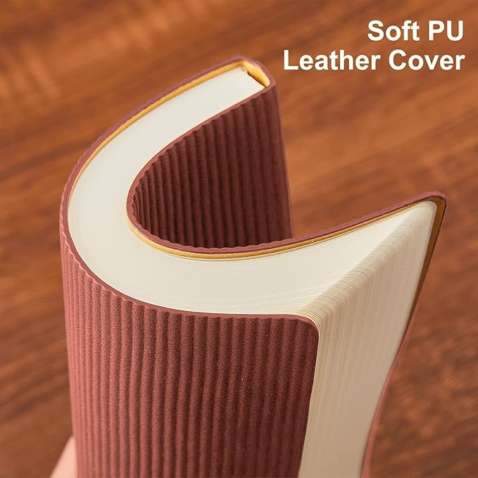 Lined Journal Notebook for Work College Ruled Note Book 7.2"x9.6" B5 PU Leather Daily Journaling 160 Pages for Women Men Writing Home School Supplies Business (B5 Lined 160pages, 02-Dark Pink)