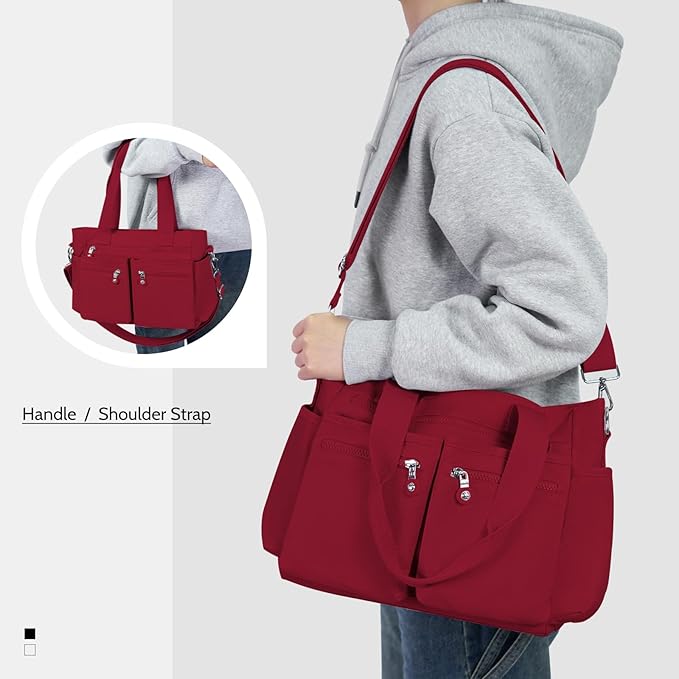 Tote Bag for Women Canvas Handbags for Woman Crossbody Bags with Multiple Pockets