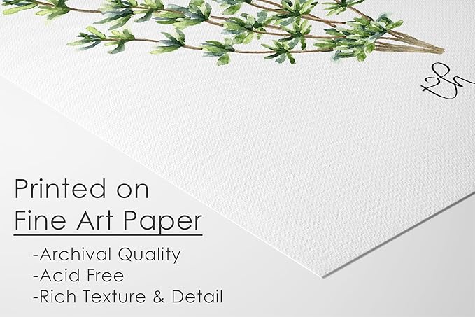 Kitchen Herbs Art Prints - Botanical Prints - (Set of 6) - Unframed - 8x10s | Dining Room Decor - Gifts for Chef or Cook - Restaurant Decor - Rosemary, Thyme, Mint, Parsley, Oregano, and Bay Leaves