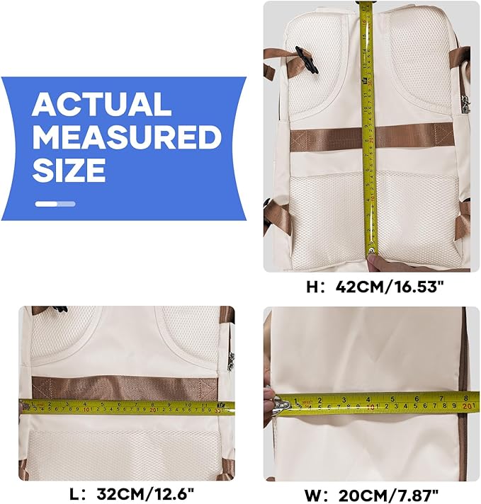 coowoz Travel Backpack For Women Men,Carry On Backpack,Hiking Backpack Outdoor Sports Rucksack Casual Daypack travel essentials(Beige Brown)