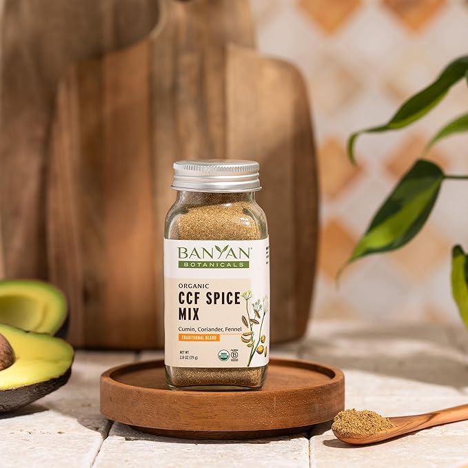 Banyan Botanicals CCF Spice Mix (Cumin, Coriander, Fennel)– Powder Blend of Organic Indian Spices for Cooking & Baking –Savory Spice Blend Inspired by CCF Tea 2.8 oz –Non-GMO Sustainably Sourced Vegan