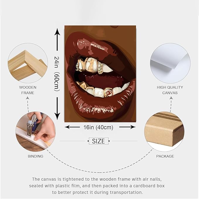 ANVOTIG Framed Black Woman Wall Art Set of 3 Black Girl African Women Canvas Wall Decor American Black Female Pictures Boho Fashion Abstract Posters for Home BedRoom Living Room Bathroom16x24in