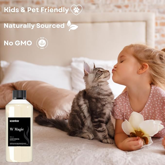 W Magic Hotel Diffuser Refill Oil Inspired by W Signature Hotel - 500 mL 16.9 fl oz - Fragrance Oil Blend Bergamot, Lemongrass & Jasmine for HVAC Diffuser