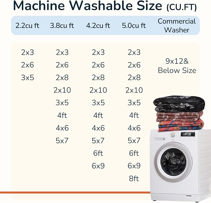 Area Rug 2x6 Rug Machine Washable Non-Slip Low Pile Print Pattern Western Rug for Living Room Bedroom Entryway Tribal Series-Black