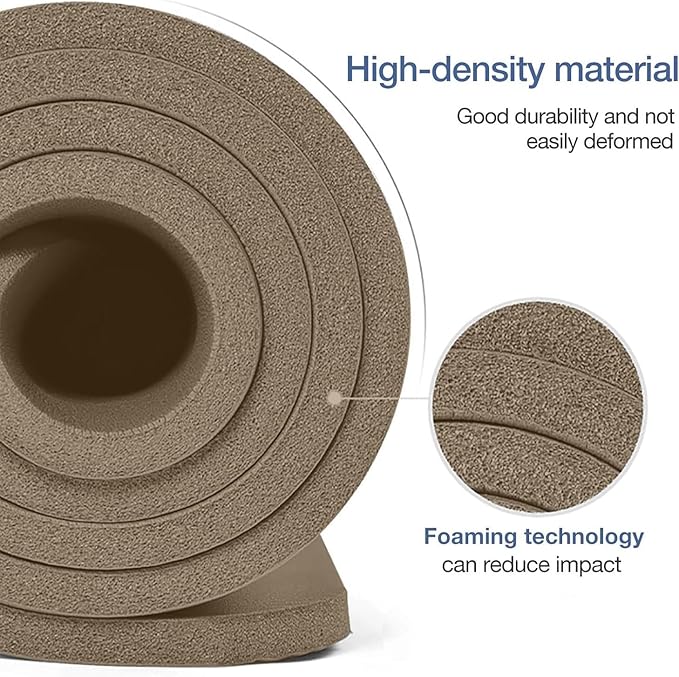 Yoga Mat Non Slip NBR Thick Yoga Mat, 72"L x 32"W x 0.6"TH (185cm x 80cm x 15mm), Anti-Tear Exercise Mat with Carrying Strap and Bag, Workout Mats for Yoga, Pilates and Floor Exercises