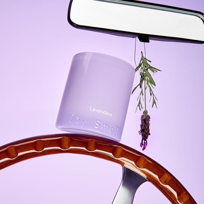 Boy Smells Lavender Candle - 8.5 oz - Luxury Candle with Lemon, Lavander, and Vetiver - Up to 50-Hour Burn - Cotton Wick