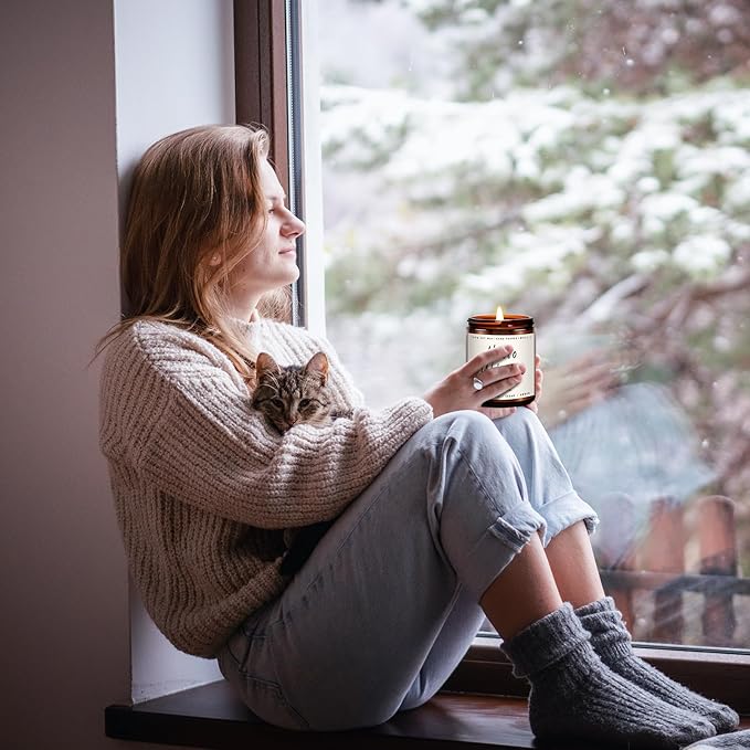 Winter Forest Candle - Holiday Scented Soy Candle for Home - Christmas Gifts for Women