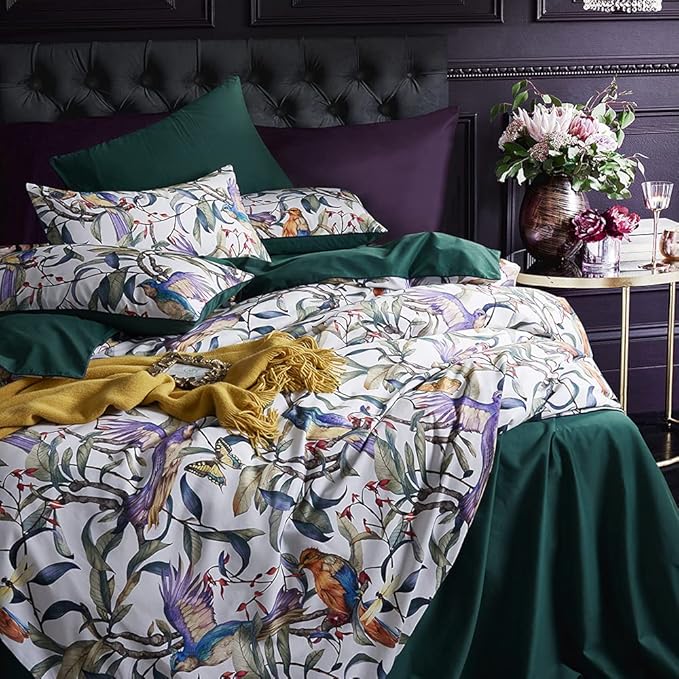 Cupocupa Duvet Cover Set;Duvet Cover Full Bedding Set Fluffy Boho Duvet Cover Set Paisley Floral Bedding Collection Duvet Cover with Pillowcases