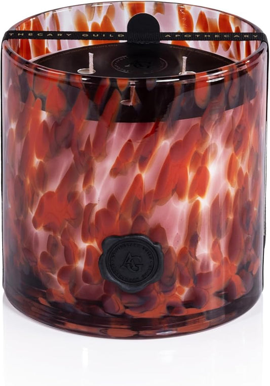 Zodax Apothecary Guild Scented Opal Glass Jar Candle- 50 oz/3-Wick - Cardamom Negroni