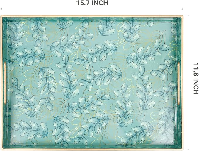 Coffee Table Tray, Serving Trays with Handles, Large Tray for Ottoman Coffee Table, Trays for Living Room Modern