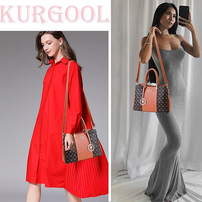 KURGOOL Women Purses and Handbags Top Handle Satchel Shoulder Bags Messenger Tote Bag for Ladie