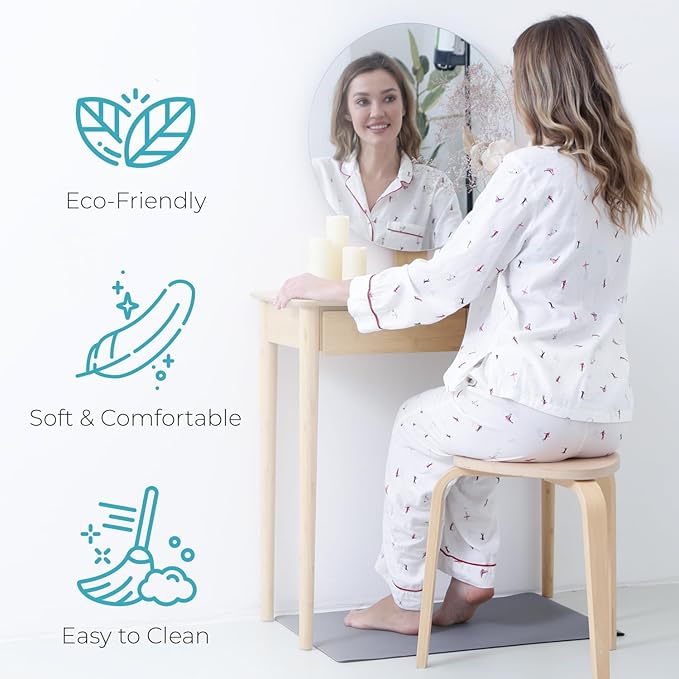 Homergy Bath Mat – Super‑Absorbent & Quick‑Dry with Non‑Slip Rubber Backing, Machine Washable & Odor Resistant – 16×24 in, Gray