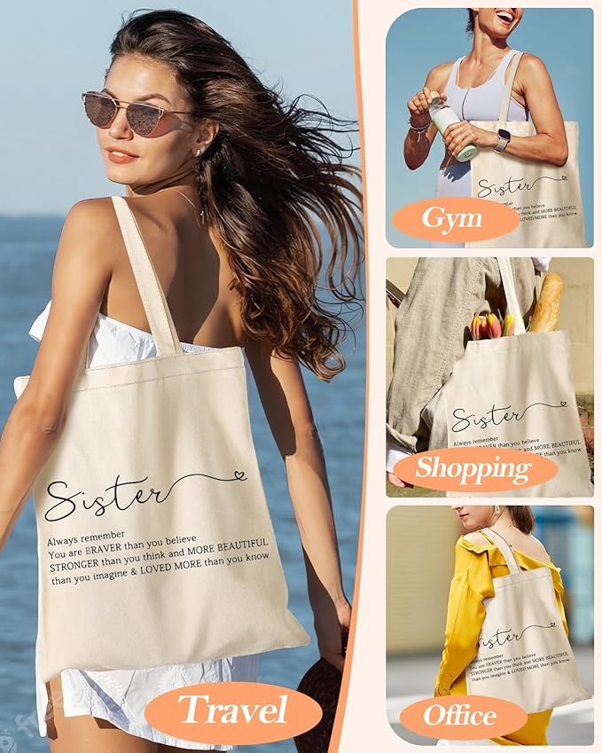 Canvas Tote Bag with Pocket - Aesthetic Cute Canvas Bag for Women Shoulder Totes for Shopping, Work, Gym