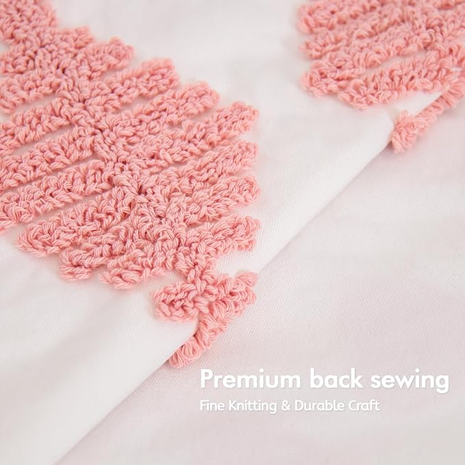 lifein 18x18 Pillow Covers-Throw Pillow Cover,Tufted Boho Jacquard Pillow Covers,Farmhouse Decorative Pillow Cover,Pillow Cases for Gift,Couch,Sofa,Bed,Chair,Living Room,Home Decor(18x18inch)