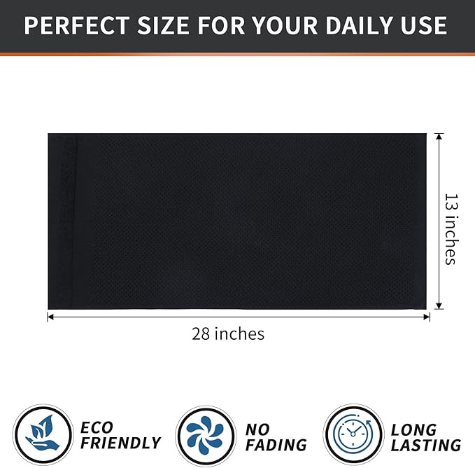 Homaxy 100% Cotton Waffle Weave Kitchen Towels, 13 x 28 Inches Super Absorbent and Machine Washable Dish Towels for Drying Dishes, 4-Packs, Black