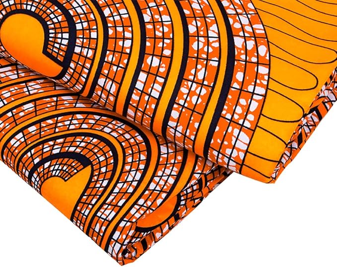 African Fabric 6 Yard Ankara Tribal Print Fabric for Party Dress A03