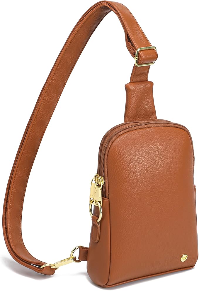 INICAT Travel Small Sling Bag Leather Crossbody Bags for Women Fanny Packs Cross Body Bag for Woman Cross Body Purses