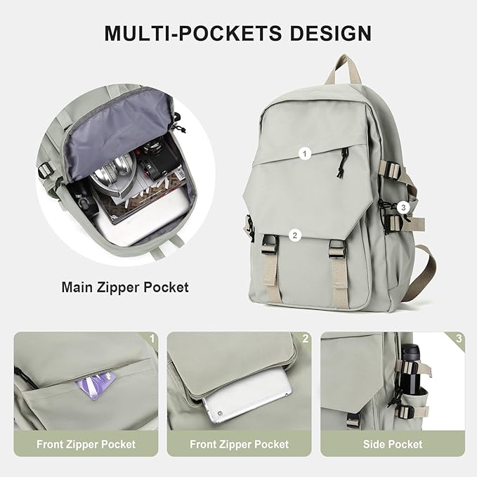 coowoz Lightweight School Bag College Laptop Backpack for Men Women Travel bag High School Middle Bookbag for Boy Girls