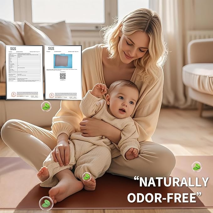 Yoga Mat Non Slip Anti-tear,extra thick-2/5 inch（10MM）High Resiliency Professional POE Yoga Mats for Women Men Kids,72"x24"inch,Workout, Yoga, Pilates and Floor Exercise, with Carrier Strap