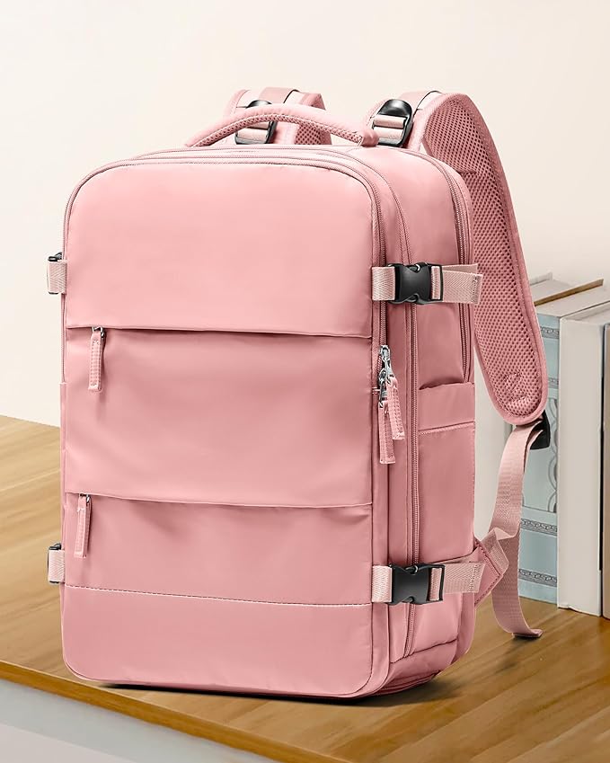 coowoz Large Travel Backpack For Women Men,Carry On Backpack Flight Approved,Hiking Backpack Waterproof Outdoor Sports Rucksack Casual Daypack Fit 15.6 Inch Laptop Shoes Compartment