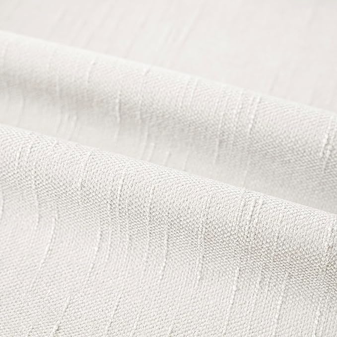 Foindtower Pack of 2 Soft Textured Chenille Throw Decorative Pillow Covers Square Accent Solid Cushion Cover Cozy Neutral Farmhouse Pillow Case for Couch Bedroom Living Room 24x24 Inch, Ivory White