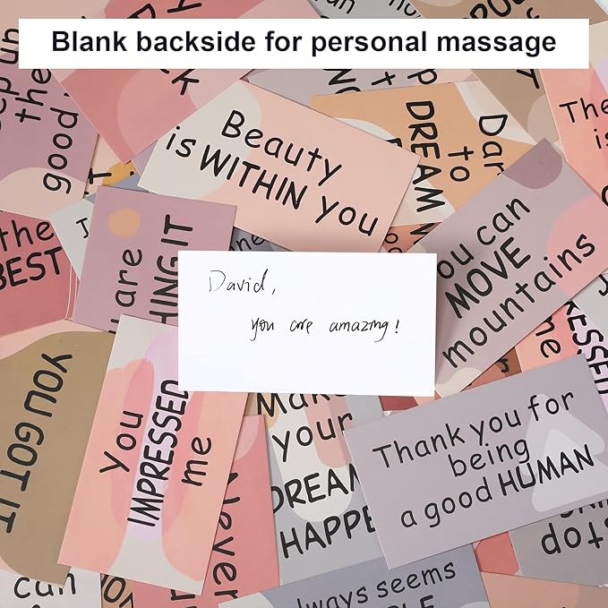 Outus 120 Pcs Motivational Encouragement Quote Cards Inspirational Kindness Appreciation Gratitude Business Cards Encouragement Mini Note Cards, 30 Styles, 3.5 x 2 Inch(Boho Style)