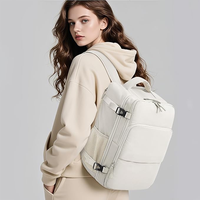 Travel Backpack for Women, Carry On Backpack Flight Approved, Personal Item Travel Bag with USB Charging Port, Casual Daypack College Bag Suitcase Backpack for Weekend, Fit 16 Inch Laptop