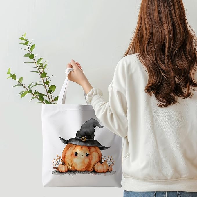 Halloween Tote Bag, Halloween Gifts for Women, Horror Tote Bag, Reusable Grocery Bags Shopping Bags