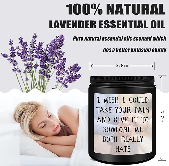 Get Well Soon/Feel Better Gifts for Women Men, Inspirational Candles, Consolation Gift, Mercy, Cheer Up, Condolence Gifts for Women Men