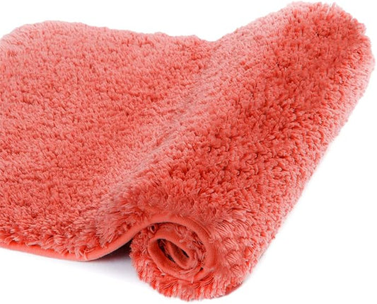 Walensee Living Coral Bath Mat (24 x 48), Extra Soft, Absorbent Shaggy Bathroom Rug, Non Slip, Machine Washable, Luxury Bathroom Floor Mat