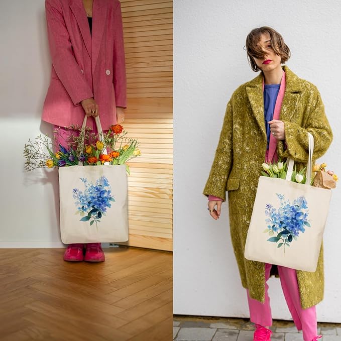 Tote Bag for Women, Canvas Tote Bag with Pockets,Canvas Shopping Bags,Reusable Grocery Bags